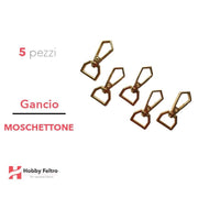 Gancio moschettone portachiavi Oro COD.gancio3