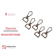 Gancio moschettone portachiavi Argento COD.gancio1
