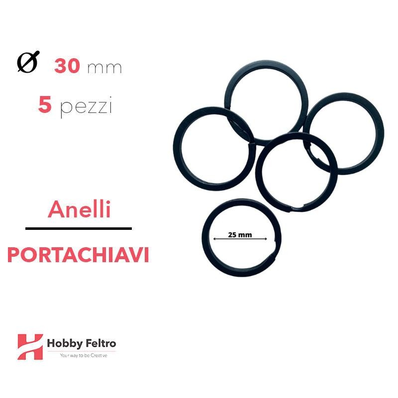 Anello portachiave Nero COD.anello2