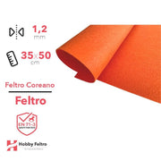 Feltro coreano Arancio certificato EN71 1,2 mm COD824