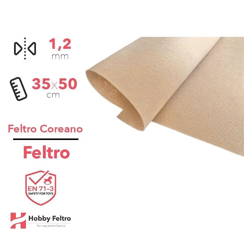 Feltro coreano Beige certificato EN71 1,2 mm COD804