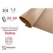 Feltro coreano Beige Scuro certificato EN71 1,2 mm COD814