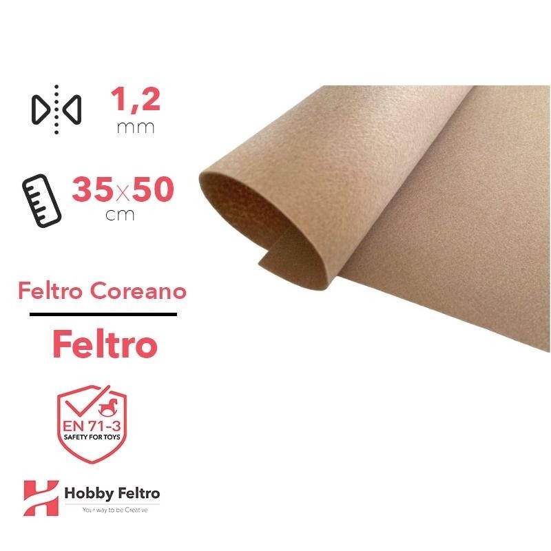 Feltro coreano Beige Scuro certificato EN71 1,2 mm COD814