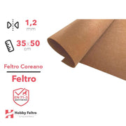 Feltro coreano Biscotto Scuro certificato EN71 1,2 mm COD880