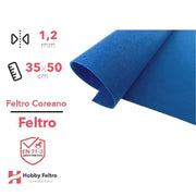 Feltro coreano Bluette certificato EN71 1,2 mm COD855