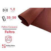 Feltro coreano Bruciato certificato EN71 1,2 mm COD882