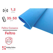 Feltro coreano Celeste certificato EN71 1,2 mm COD500