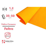 Feltro coreano Giallo certificato EN71 1,2 mm COD822