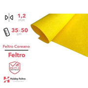 Feltro coreano Giallo Limone certificato EN71 1,2 mm COD819
