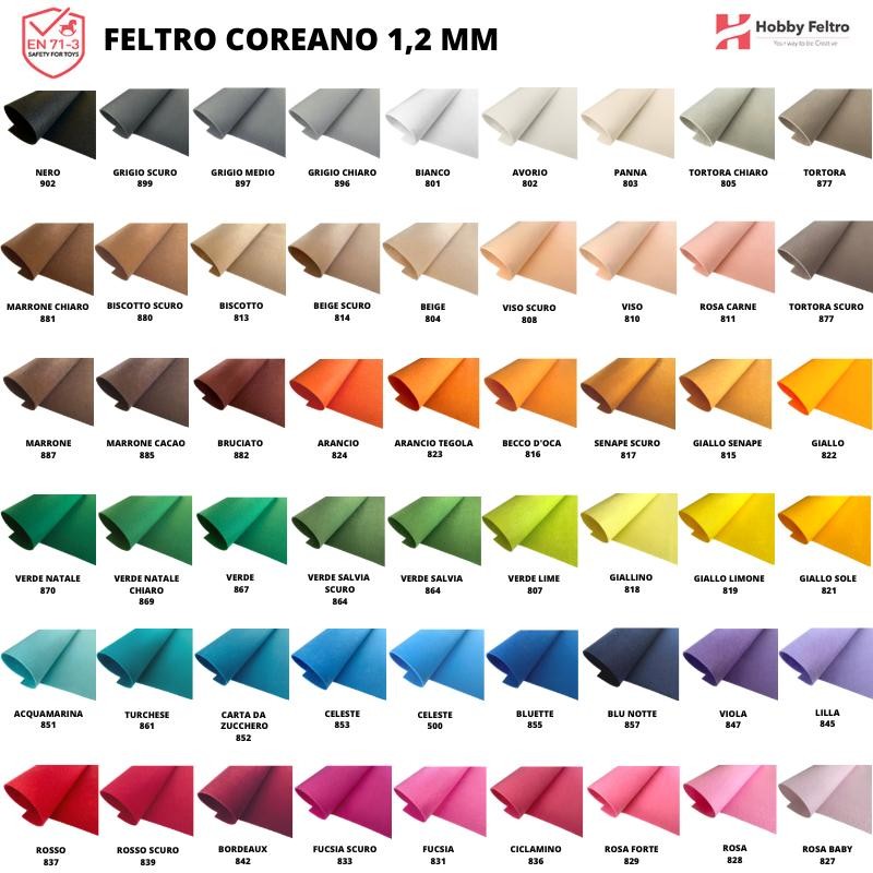 Feltro coreano Giallo Senape certificato EN71 1,2 mm COD815