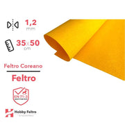 Feltro coreano Giallo Sole certificato EN71 1,2 mm COD821