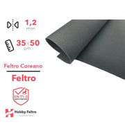 Feltro coreano Grigio Scuro certificato EN71 1,2 mm COD899