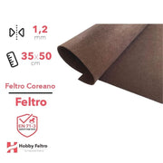 Feltro coreano Marrone Cacao certificato EN71 1,2 mm COD885