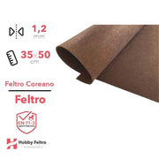 Feltro coreano Marrone certificato EN71 1,2 mm COD887