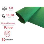 Feltro coreano Verde Natale Chiaro certificato EN71 1,2 mm COD869