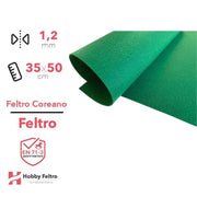 Feltro coreano Verde certificato EN71 1,2 mm COD867