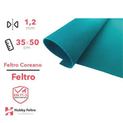 Feltro coreano Turchese certificato EN71 1,2 mm COD861