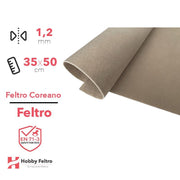 Feltro coreano Tortora certificato EN71 1,2 mm COD878