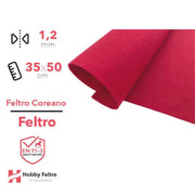 Feltro coreano Rosso Scuro certificato EN71 1,2 mm COD839