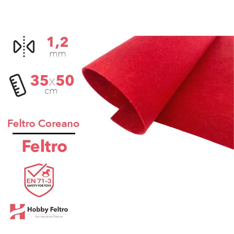Feltro coreano Rosso certificato EN71 1,2 mm COD837