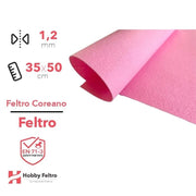 Feltro coreano Rosa certificato EN71 1,2 mm COD828