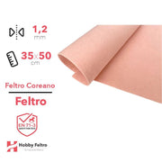 Feltro coreano Rosa Carne certificato EN71 1,2 mm COD811