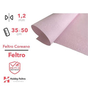 Feltro coreano Rosa Baby certificato EN71 1,2 mm COD827
