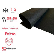 Feltro coreano Nero certificato EN71 1,2 mm COD902