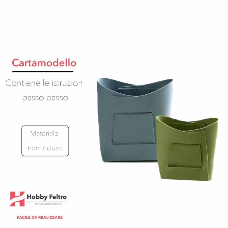 Cartamodello Due Cestini in Feltro