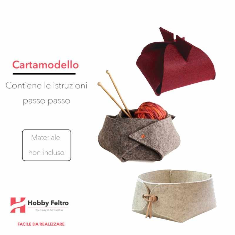Cartamodello Tre Cestini NUOVI in Feltro