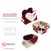 Cartamodello Tre Cestini in Feltro