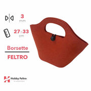 Borsette in feltro Tegola 27x33cm 3mm COD.83