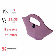 Borsette in feltro Rosa Lilla 27x33cm 3mm COD.68
