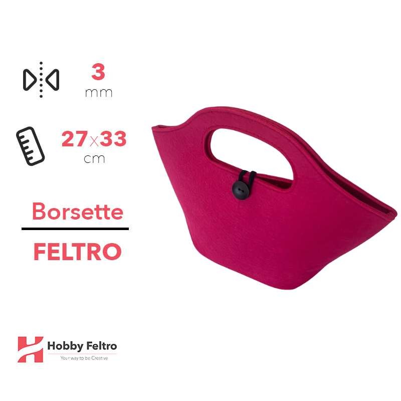 Borsette in feltro Fucsia 27x33cm 3mm COD.4