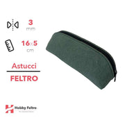 Astucci in feltro Verde Salvia 3mm 16x5cm COD.2311