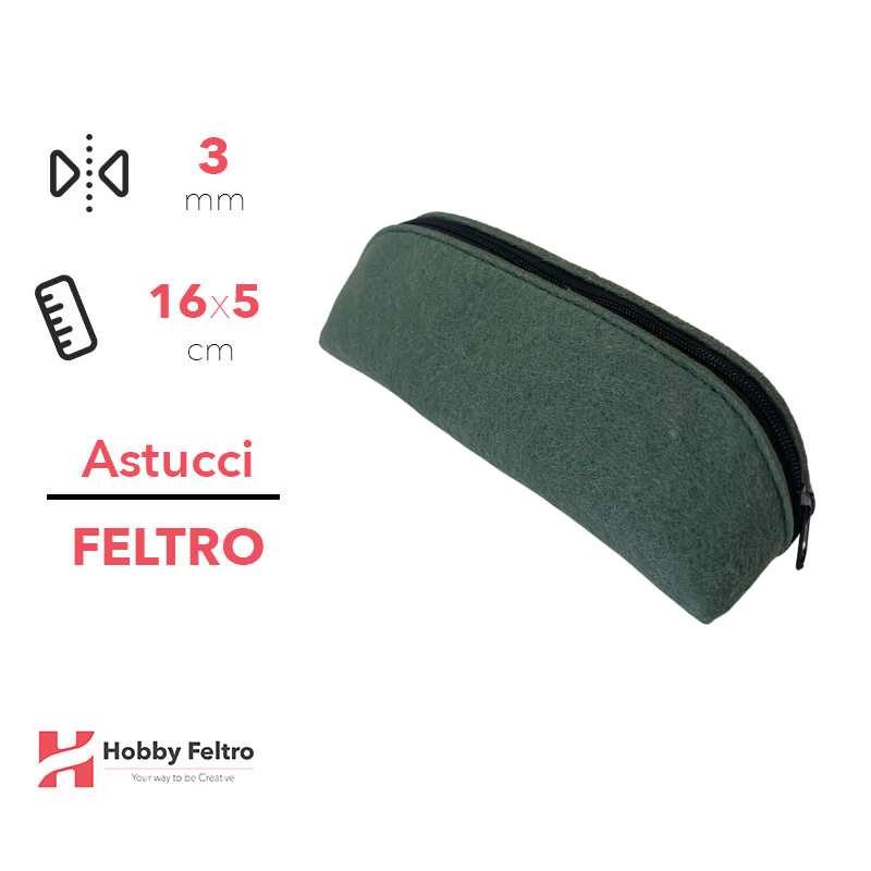 Astucci in feltro Verde Salvia 3mm 16x5cm COD.2311
