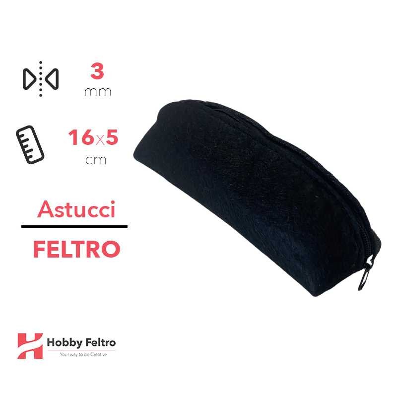 Astucci in feltro Nero 3mm 16x5cm COD.33