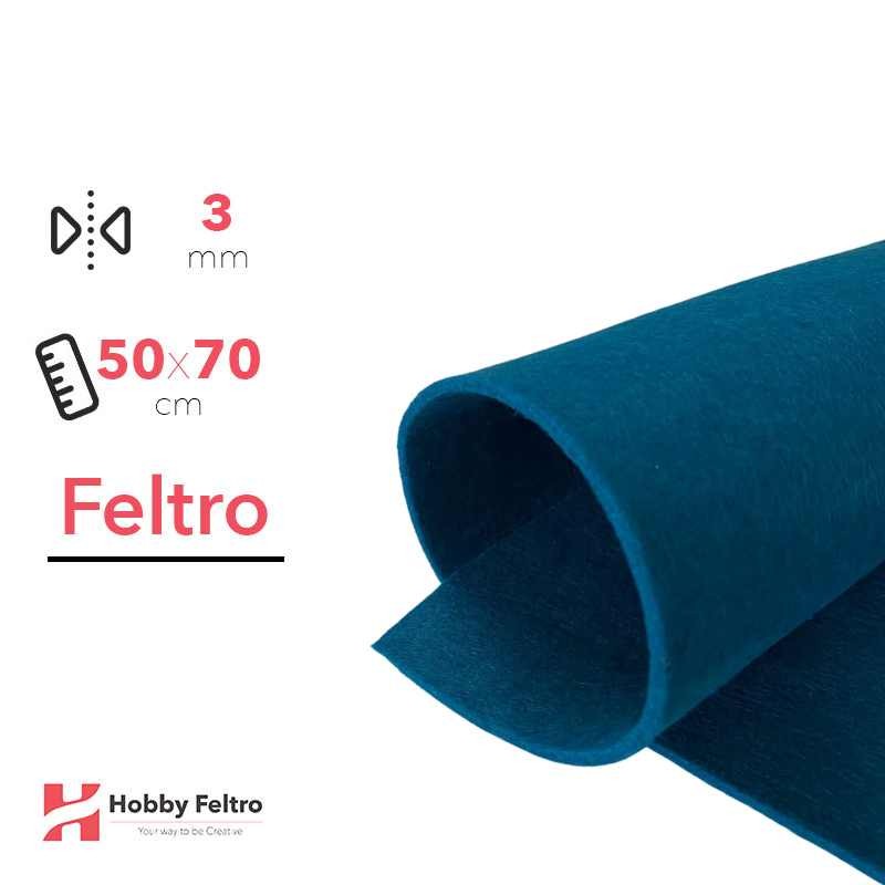 Feltro Turchese Scuro 50x70cm 3mm COD.2301