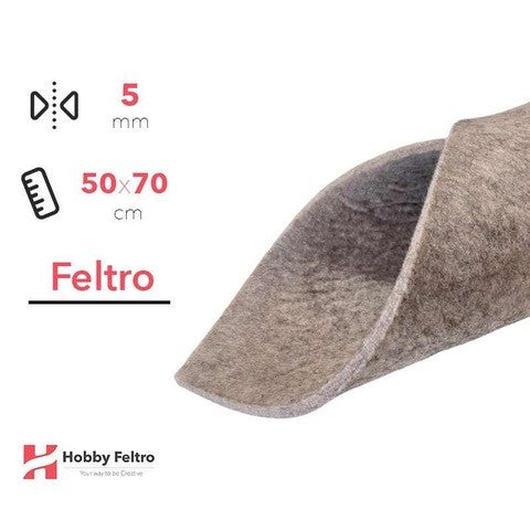 Feltro Beige Melange 50x70cm 5mm COD.36