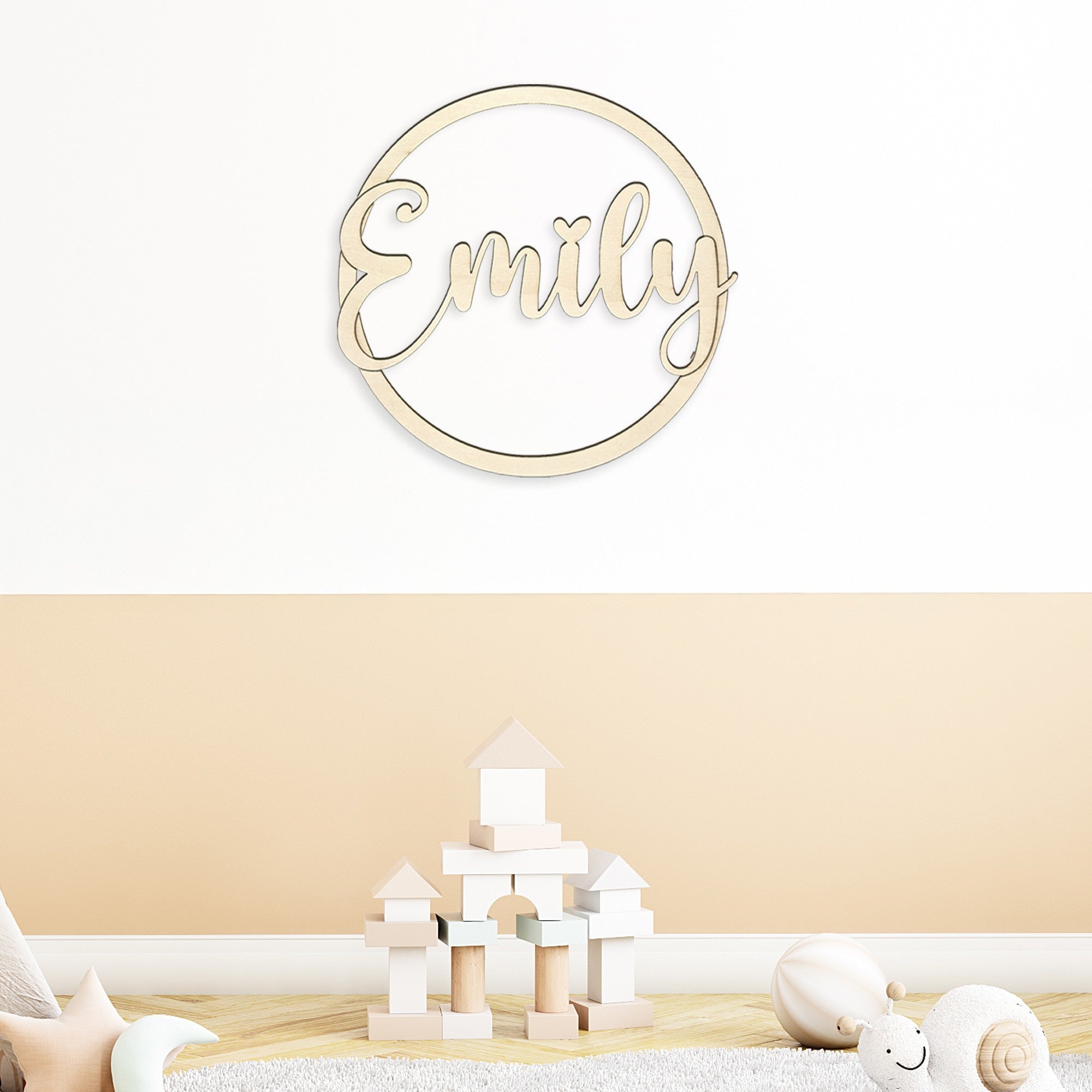 Scritta Legno Personalizzata - Con Cornice