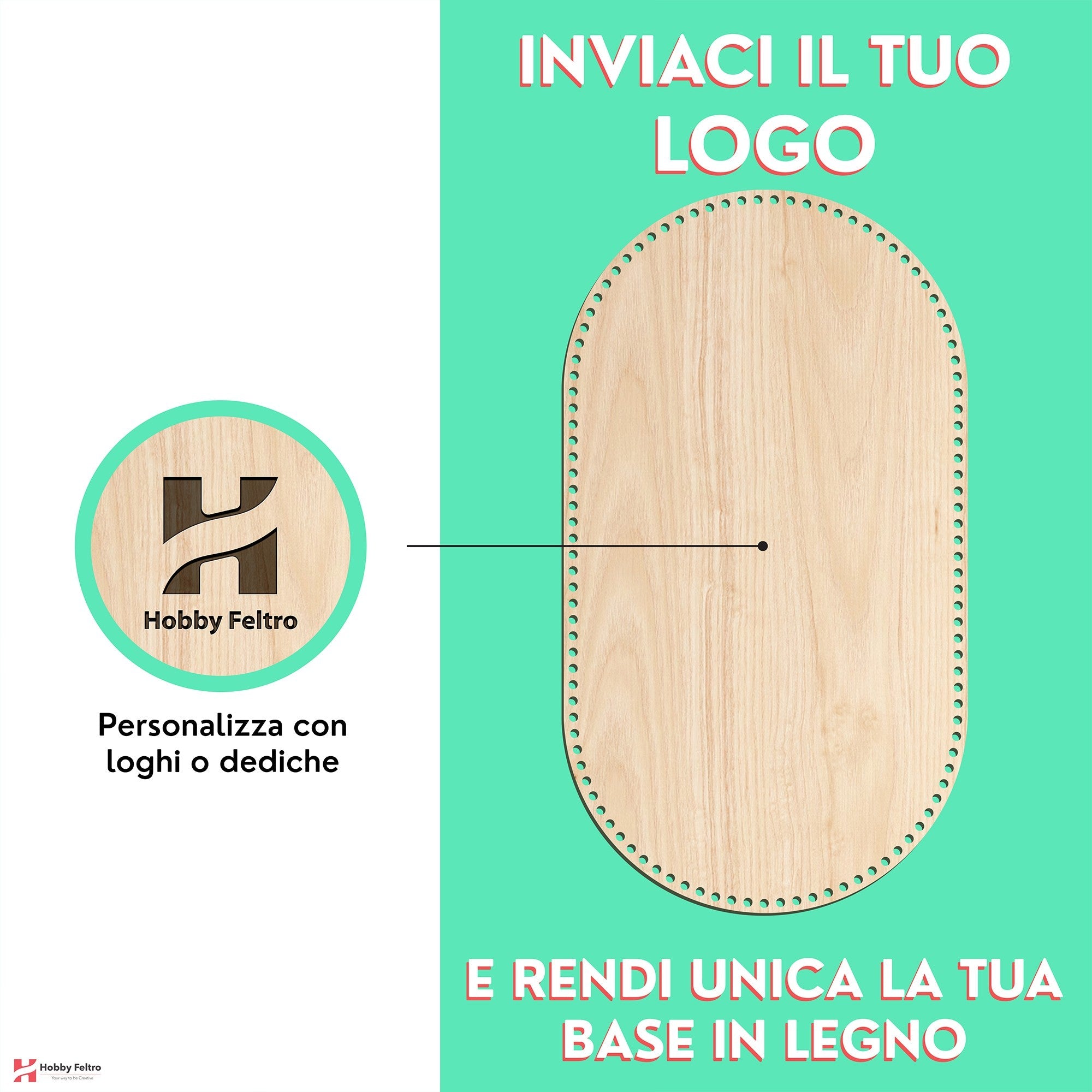 base per culla con logo personalizzata