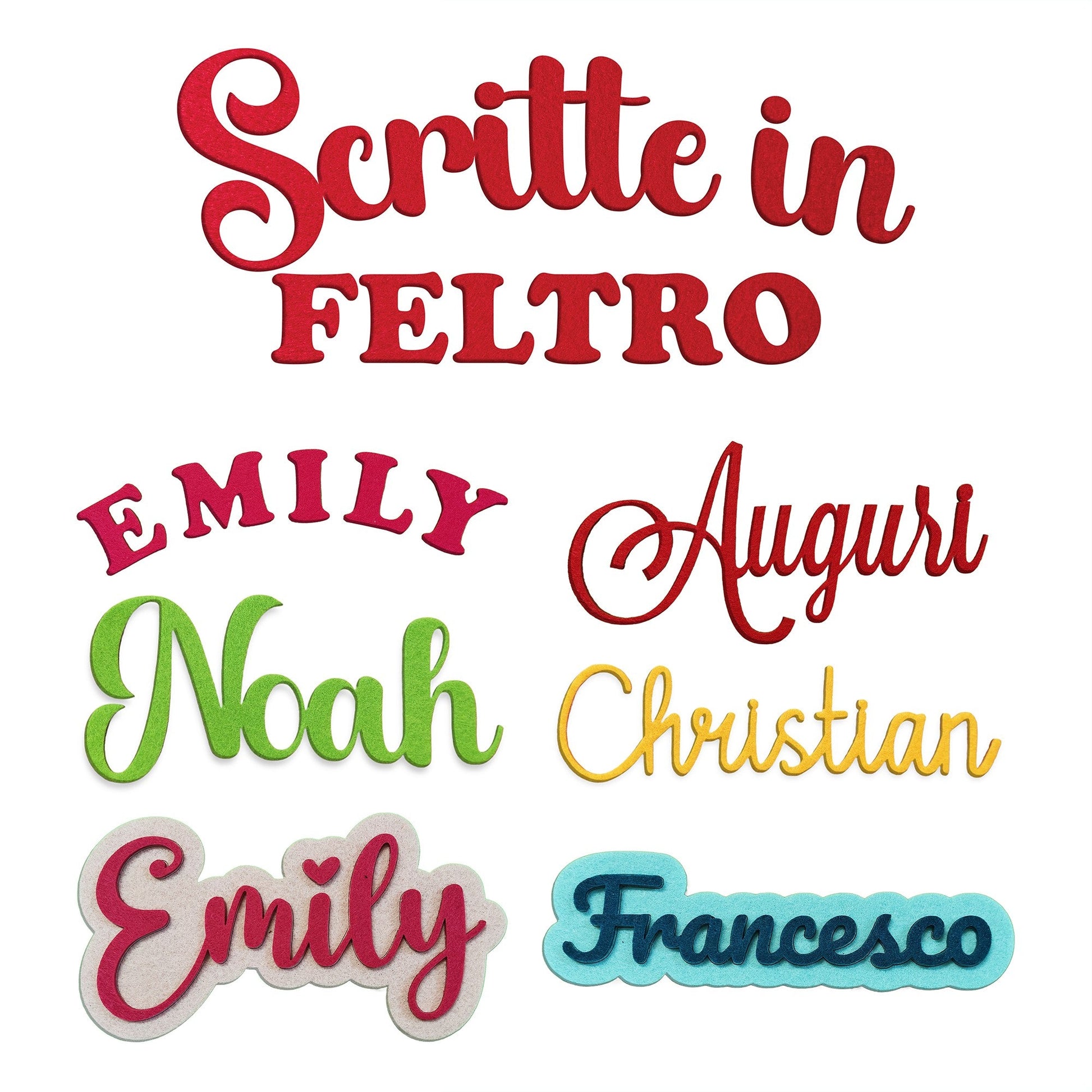 scritte in feltro personalizzabili