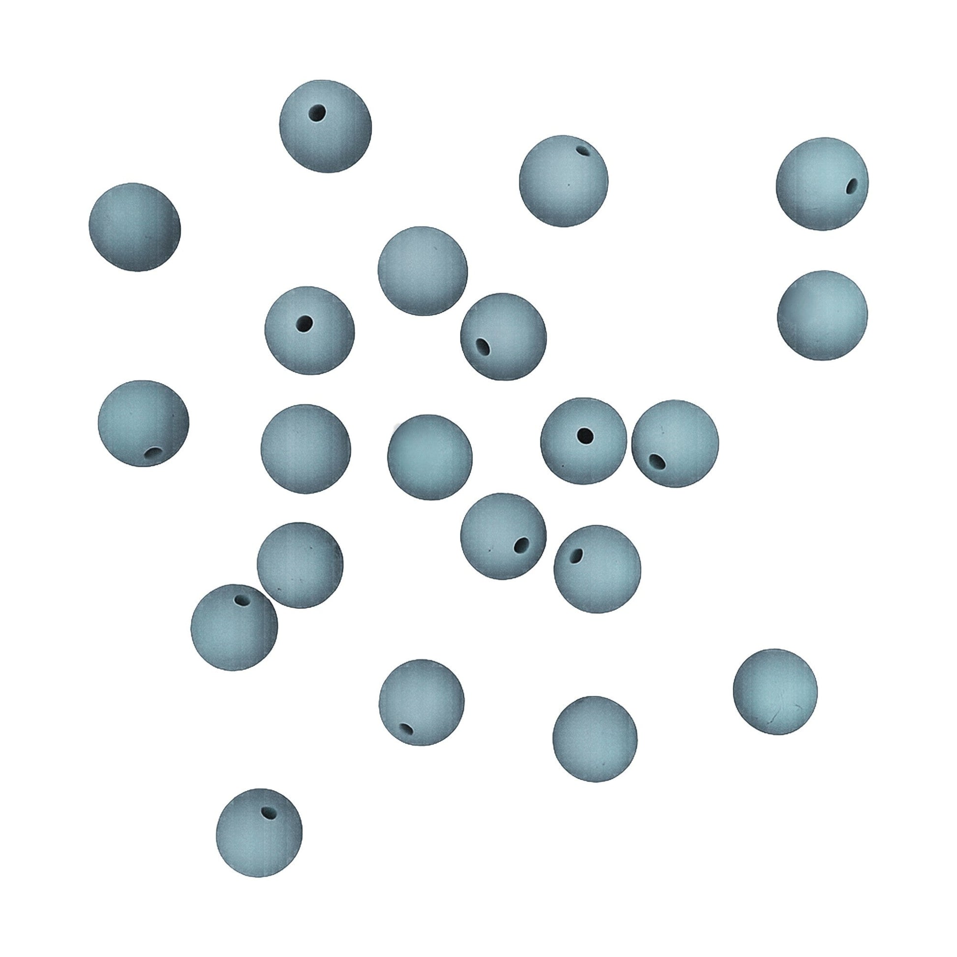 sfera in silicone alimentare 12mm azzurro polvere dentizione