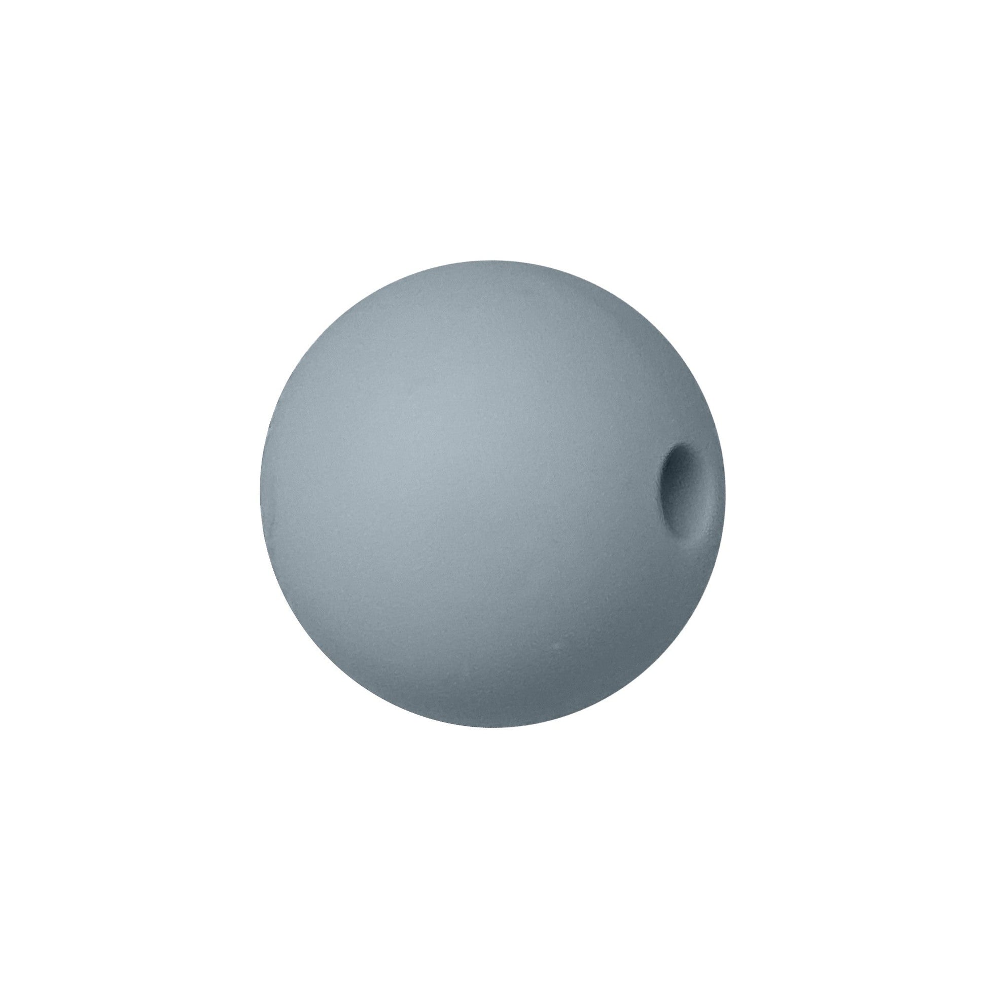 sfera in silicone alimentare grigio da 12 mm per collane e accessori dentizione