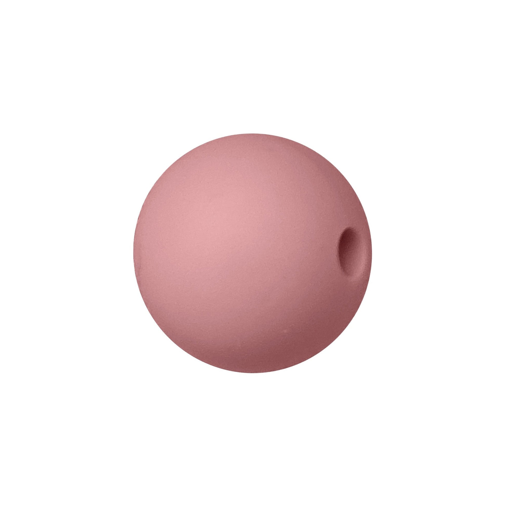 sfera in silicone alimentare rosa antico da 12 mm per collane e accessori dentizione