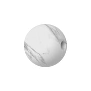 sfera in silicone alimentare marmo bianco da 12 mm per collane e accessori dentizione
