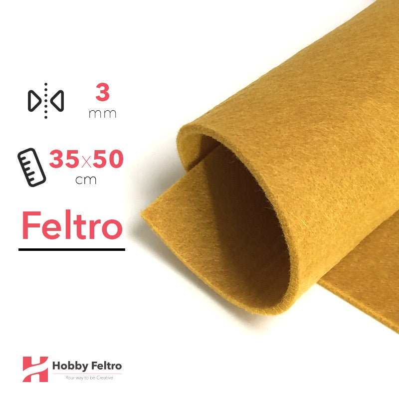 Feltro 35x50cm 3mm Giallo Miele COD.85