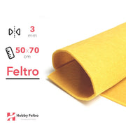 Feltro 50x70cm 3mm Giallo Ocra COD.15