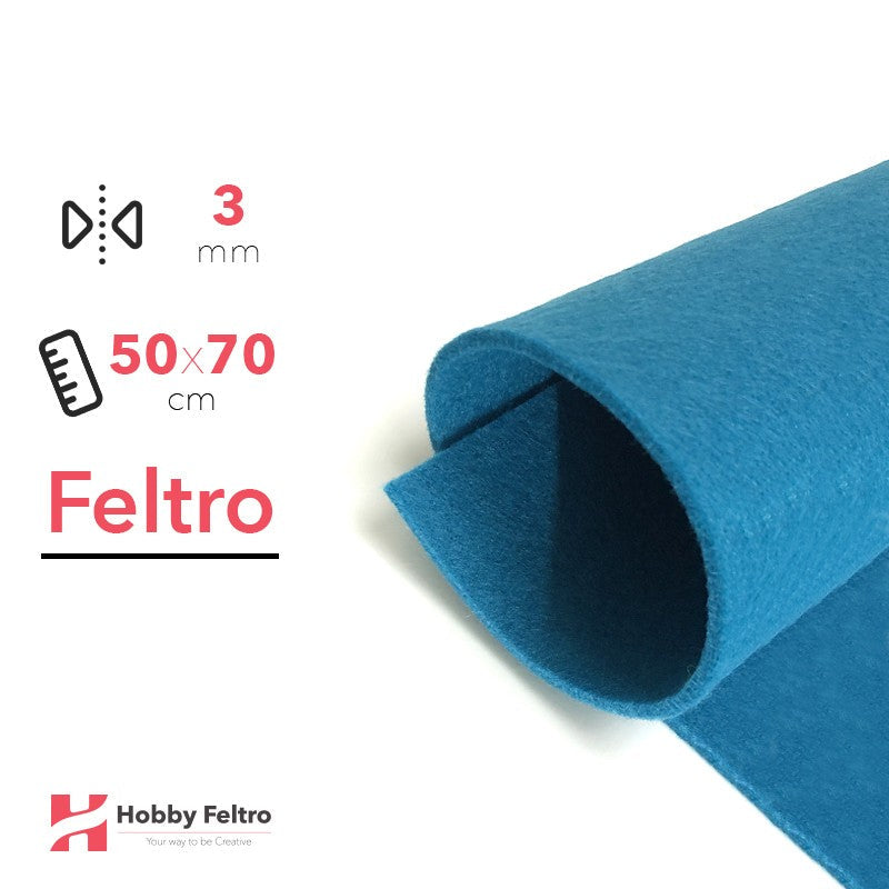 Feltro 50x70cm 3mm Blu Chiaro COD.25