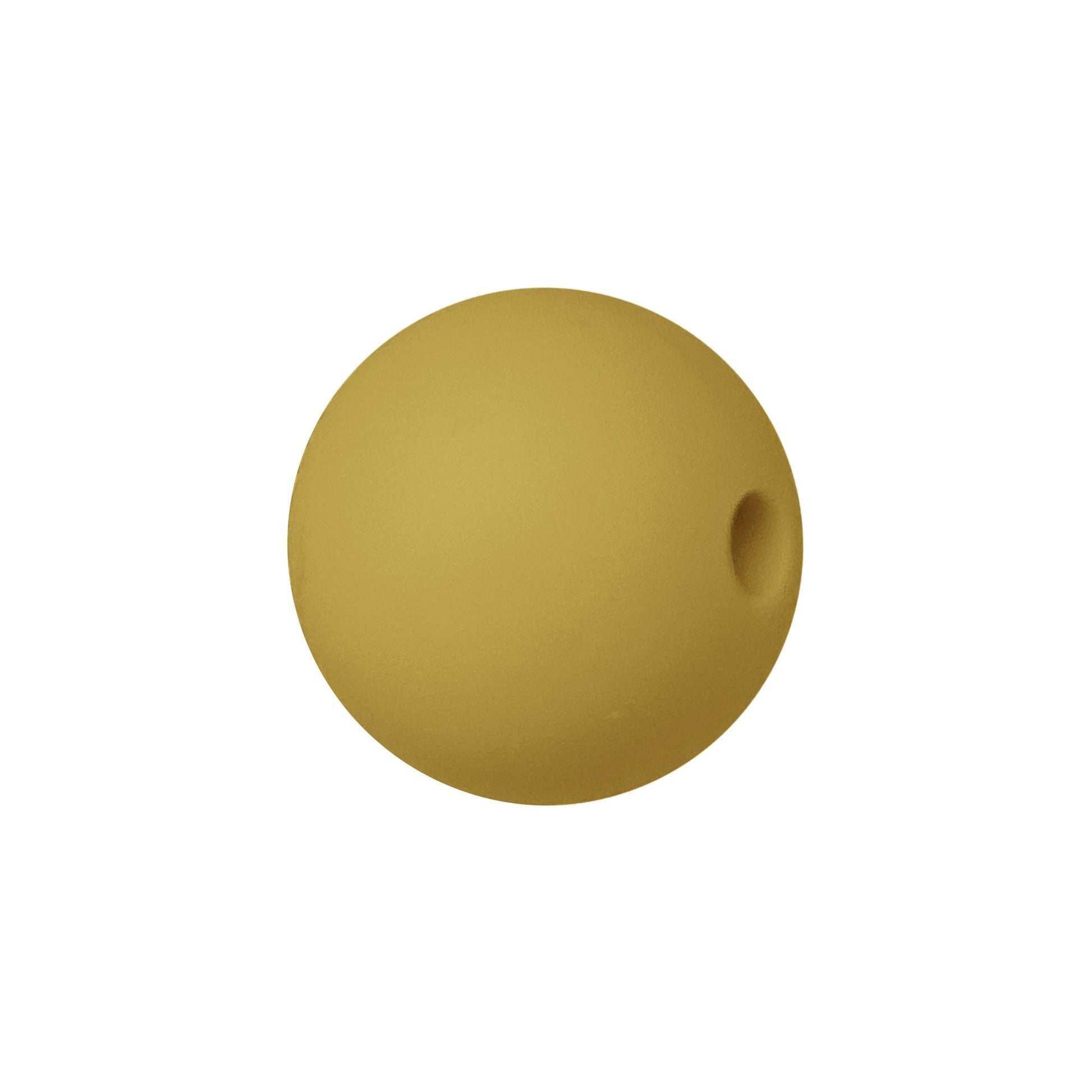 sfera in silicone alimentare giallo senape da 9 mm per collane e accessori dentizione